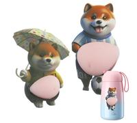 3D Stickers - Dog Belly Stickers | Cute Animal Sticker | Soft Silicone Paper Decals, 2 Pack Set, Decorative Craft Supplies For Laptop Phone Case Notebook DIY Art Projects