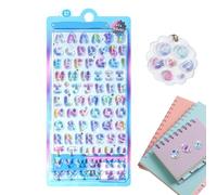 3d Stickers - Gradient Letter Scrapbook Supplies Creative Decorating | Adhesive Bubble Stickers, Ideal for Kids Adults Phone Case Water Bottle Planner Journal Notebook Pencil Case Luggage Cards