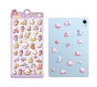 3D Stickers - Stickers Pack, Cute Tiny Decal Sheets, Colorful Decorative Sticker Collection, Adorable Cartoon Scrapbook Labels | For Party Laptop Phone School Kids Accessories