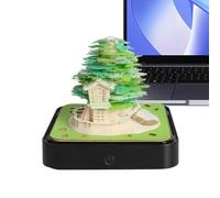3D Sticky Notes Memo Pad With Tree House Paper Sculpture