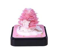 3D Sticky Notes Tree And House Design Artistic Statue Decoration