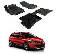 3D Tappeti Tappetini Auto In Gomma Su Misura Per Clio 4 2013-2019 SCOUTT
