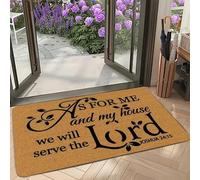 3d Tappetino me and my house we will service, funny doormat, front doormat, indoor home machine interior decoration floor mat, polyester-40x60cm