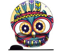 3D Tappetino Mouse Poggiapolsi Mouse Pad Ergonomico con Cuscinetto in Schiuma di memoria e Base Antiscivolo,Tappetino per Mouse Gaming ，anime Gufo indiano