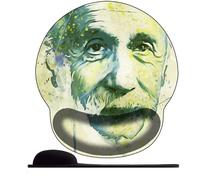 3D Tappetino per Mouse con Schiuma di memoria Rest Mouse Pad con Comodo Supporto per Il Polso Mousepad Poggiapolsi, Ergonomico, Antiscivolo,Lo sguardo dello scienziato