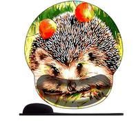 3D Tappetino per mouse con supporto per poggiapolsi e mouse Pad ergonomico Tappetino per mouse con base in gomma per computer, casa, lavoro e giochi,Simpatico piccolo animale riccio