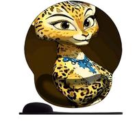 3D Tappetino per mouse ergonomico in Schiuma di memoria，Tappetino per mouse Supporto per il polso， per computer, casa, lavoro e giochi ，Tigre prepotente