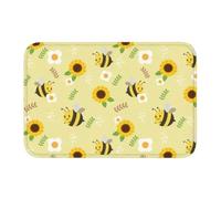 3d Tappetino personalizzato e carino per zerbini di girasole Antiscivolo per bombi, bagno cucina, da camera da letto -60x90cm