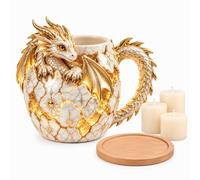 3D Tazza Drago Fantasia con Scaglie Scolpite, Ali, Artigli e Manico | Drago 3D scolpito, scaglie, ali e artigli in rilievo; manico integrato, look fantasy scenografico