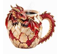 3D Tazza Drago Fantasia con Scaglie Scolpite, Ali, Artigli e Manico | Drago 3D scolpito, scaglie, ali e artigli in rilievo; manico integrato, look fantasy scenografico