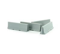 3D To Scale 1/64 4 Pack Of 3D Printed Gray Plastic Jersey Barriers 64-100-GY