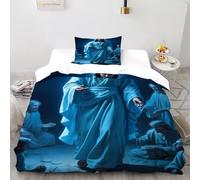 3D Tra i discepoli Set Biancheria Da Letto Set Copripiumino Bambini 2 Pezzi in Microfibra 1 Federe Cuscino Doppio Con Chiusura A Cerniera Single（135x200cm）