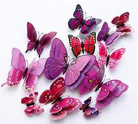3D tridimensionale farfalla simulazione creativa casa soggiorno decorazione PVC colore farfalla Wall Sticker
