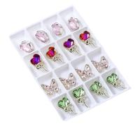 3D Unghie Strass Fiocco Unghie Arte Charm Decorazioni Misto Forme Chiodi Cristallo Charm Per Chiodi Acrilici