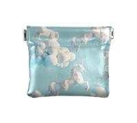 3D Unicorni Nuvola Bianco Moda Donne In Pelle Moneta Portamonete Comodo Titolare Della Moneta per Le Donne bolsas para