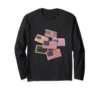 3D USA Bandiere Amore USA I Love America Meme Bandiera Americana Maglia a Manica