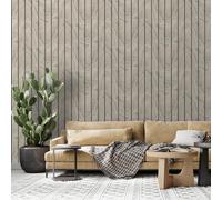 Venatura Del Legno Pannello Carta da Parati Muriva 193501 Asticelle Metallico 3D