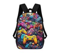 3D Video Game Controllers A Colorful Fusion Zaino Per Bambini Impermeabile Borsa Scolastica Zaino Carino Zaini Casual Alla Moda Borsa Scolastica Per Bambini Per Bambina E Bambino Scuola 17inch