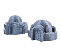3D Vikings Desert Fantascienza - Due edifici futuristici del deserto, perfetti per avventure galattiche, scala 28/32 mm, grigio, non verniciato