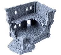 3D Vikings Ulvheim Ruins Series: Rovina di pietra a due livelli - Elevate Your Medieval & Fantasy 28/32mm RPG e Wargames