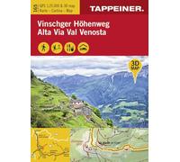 Alta via Val Venosta-Vinschger Höhenweg 1:25.000: Carta escursionistica 3D - Alta via della Val Venosta: 165