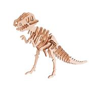 3D Wooden Dinosaur Puzzle - Simulation Animal Building System, Educational STEM Brain Teaser Activity Accessory, Creative Construction Challenge Toy for Adults Kids Safe Easy Punch Out Assembly Use