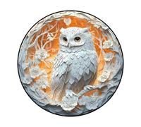 3D Wooden Owl Puzzle - Unique 150 Piece Craft Game | Complex Animal Figure Assembly Model, Artistic Decoration Gift for Adults, Enthusiasts, Valentine, Mother, Chinese Festival Celebration, Home