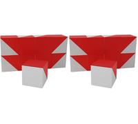 3D3 & CO - Cubi di Kohs rosso e bianco da 2,5 cm, 9 dadi per test come test WISC e test WAIS (Confezione da 2)