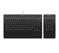 3Dconnexion Keyboard Pro with Numpad, Nordic (QWERTY), 3DX-700094, nero opaco, compatta