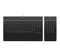 3DConnexion Tastiera QWERTY Italiana Wireless Nero con Bluetooth e USB