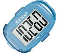 3DFitBud Contapassi Semplice 3D Di 3Dactive Con Cordino A Clip Misuratore Di Passi Preciso Ampio Display Facile Da Usare Per Bambini Uomini Donne Adulti Anziani Dei Passi A420S - Blu