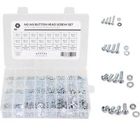 3DJAKE Set di Viti a Testa Bombata M2-M5 (ISO7380-1) - 1152 Pezzi - 1 Set