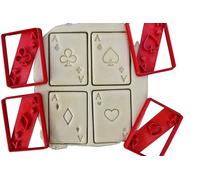 3DKOUPE - Set di 4 - Asso di picche, Trifoglio, Piastrelle e Cuore - Pasticceria creativa