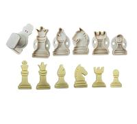 3DKOUPE - Set di formine per biscotti a spinta - Pezzi di scacchi (re, regina, pazzo, cavaliere, torre, pedina) - Biscotti facili e giocosi - Made in France