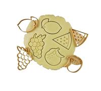 3DKOUPE - Tagliapasta frutta - Set di 4 - Uva, Limone, Clementine, Anguria - Colore a scelta - Progettato e realizzato in Europa