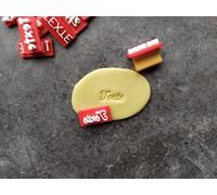 3DKOUPE - Tampone per biscotti personalizzabile - Scrittura a scelta - Personalizzabile con testo (fino a 2 linee) - Con o senza maniglia
