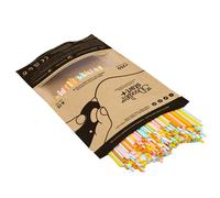 3Doodler Start Eco Plastic - Fire and Ice Mixed Bag 250 Plastica compostabile Arancione Turchese Bianco Giallo 1 g NEW