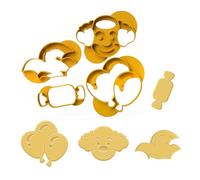 3DREAMS - Set di 4 formine per biscotti di carnevale