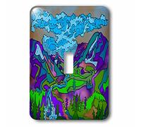 3dRose (1) Interruttore a levetta singola (lsp_244478_1) Montagne alpine