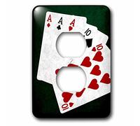 3dRose (6) 2 Tappo Presa Cover (lsp_270310_6) 2 Mani Poker Full House Ace Ten