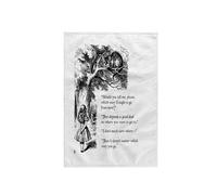 3dRose Asciugamano con citazione Which Way Ought I Go From Here Chesire Cat - Alice nel paese delle meraviglie, bianco, 38,1 x 55,9 cm