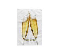 3dRose Asciugamano Happy New Year, poliestere/cotone, bianco, 38,1 x 55,9 cm