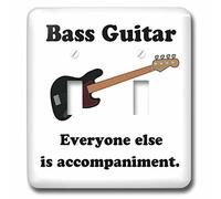 3dRose Bass Guitar Everyone Else is Just Accompaniment Interruttore a Doppia levetta, Multicolore