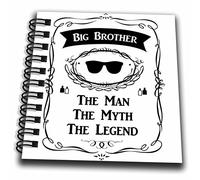 3DROSE Big Brother, The Man The Myth The legend older Bro Elder sibling Gift mini blocco note, multicolore, 4 x 10,2 cm
