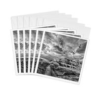 3dRose - Biglietti d'auguri in bianco e nero sotto il Castello, Capitol Reef NP, Utah - 6 x 6 pollici, set da 6 (gc_260260_1)