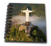 3DROSE Christ the Redeemer on Corcovado mountain, Rio, Brasile, mini blocco note, multicolore, 4 x 10,2 cm