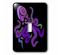 3dRose Cool Fun Colorful Octopus Abstract Art Interruttore a levetta Singola, Multicolore