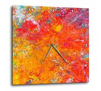 3DROSE del colore rosso e arancione astratto artistico palette-wall orologio, 13 x 33 cm (Dpp 271314 _ 2 pezzi, variabile