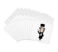 3DROSE GC 240583 _ 2 6 x 15,2 cm "President Abraham Lincoln Honest ABE" Auguri (set di 12)