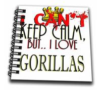 3DROSE i Cant Keep Calm, Gorillas mini blocco note, multicolore, 4 x 10,2 cm